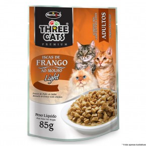 Three Cats  Sache iscas de Frango ao Molho Light 85g